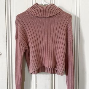 Pink turtle neck